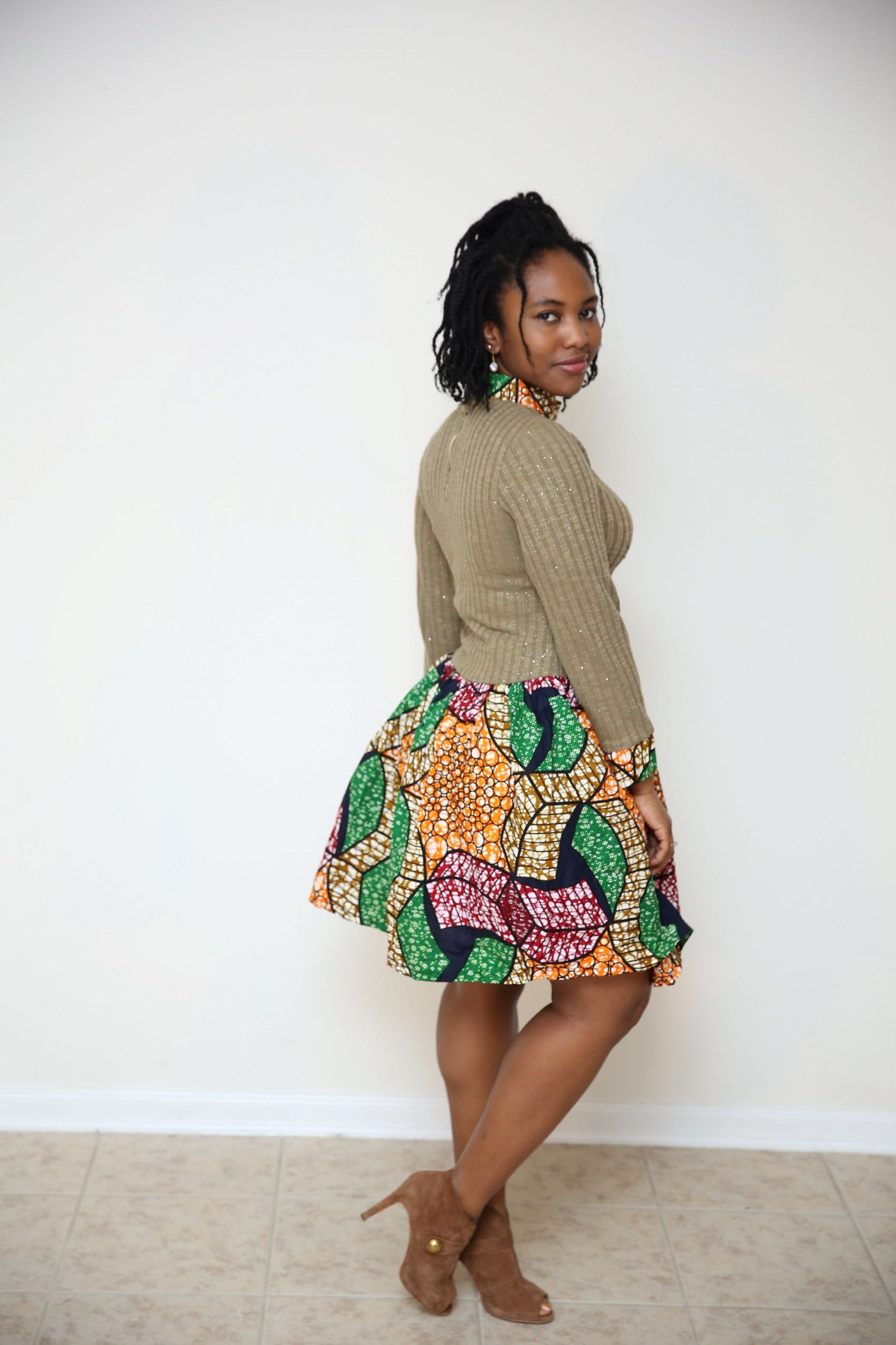 Women's Ankara Sweater Dress