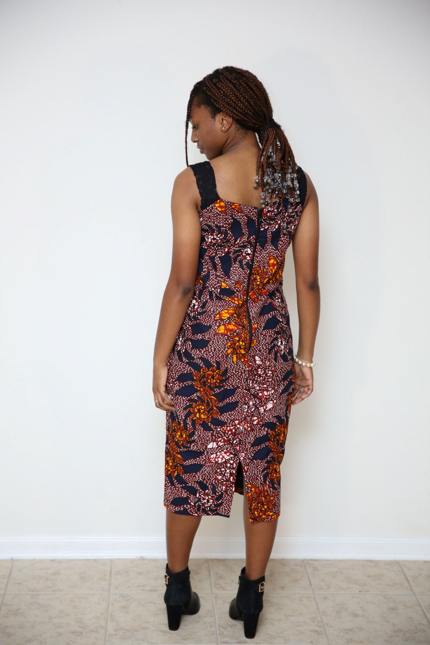 Black Lace Fused Dress