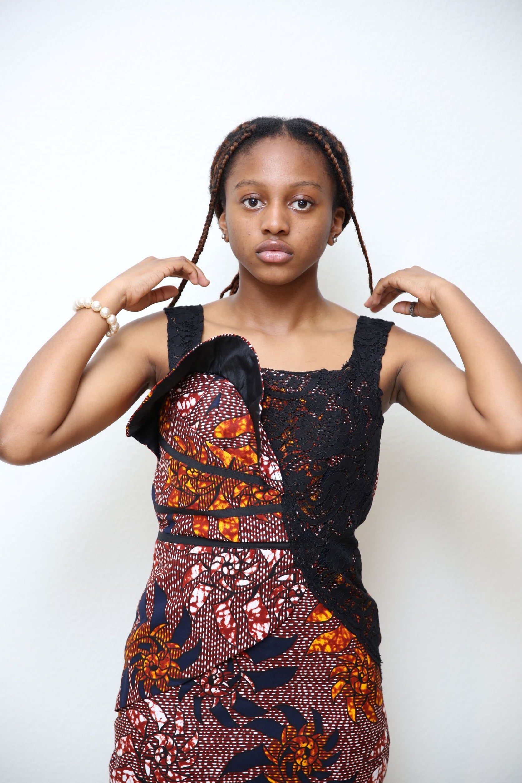 Black Lace Fused Dress