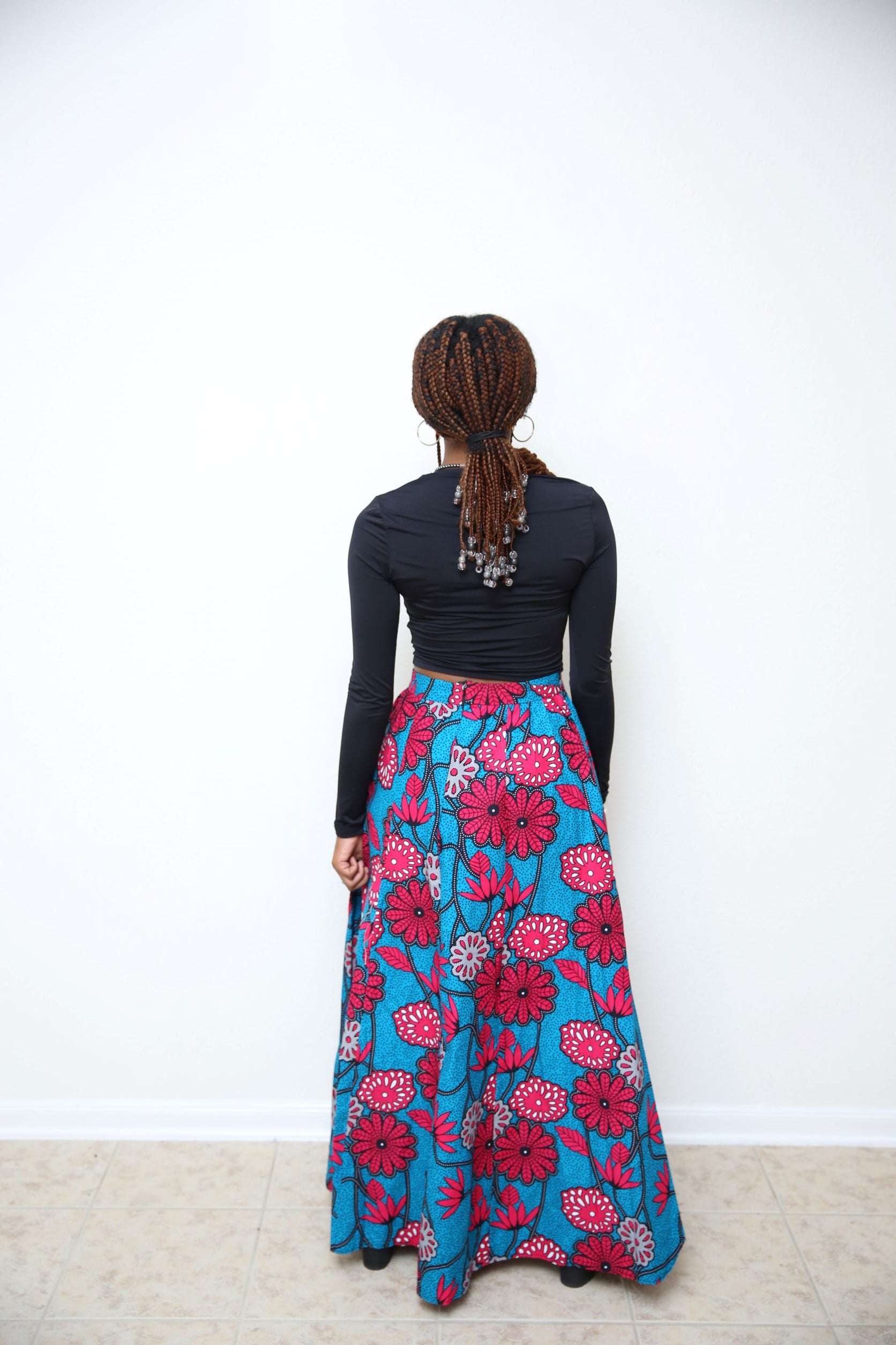 Double Slit Long Skirt