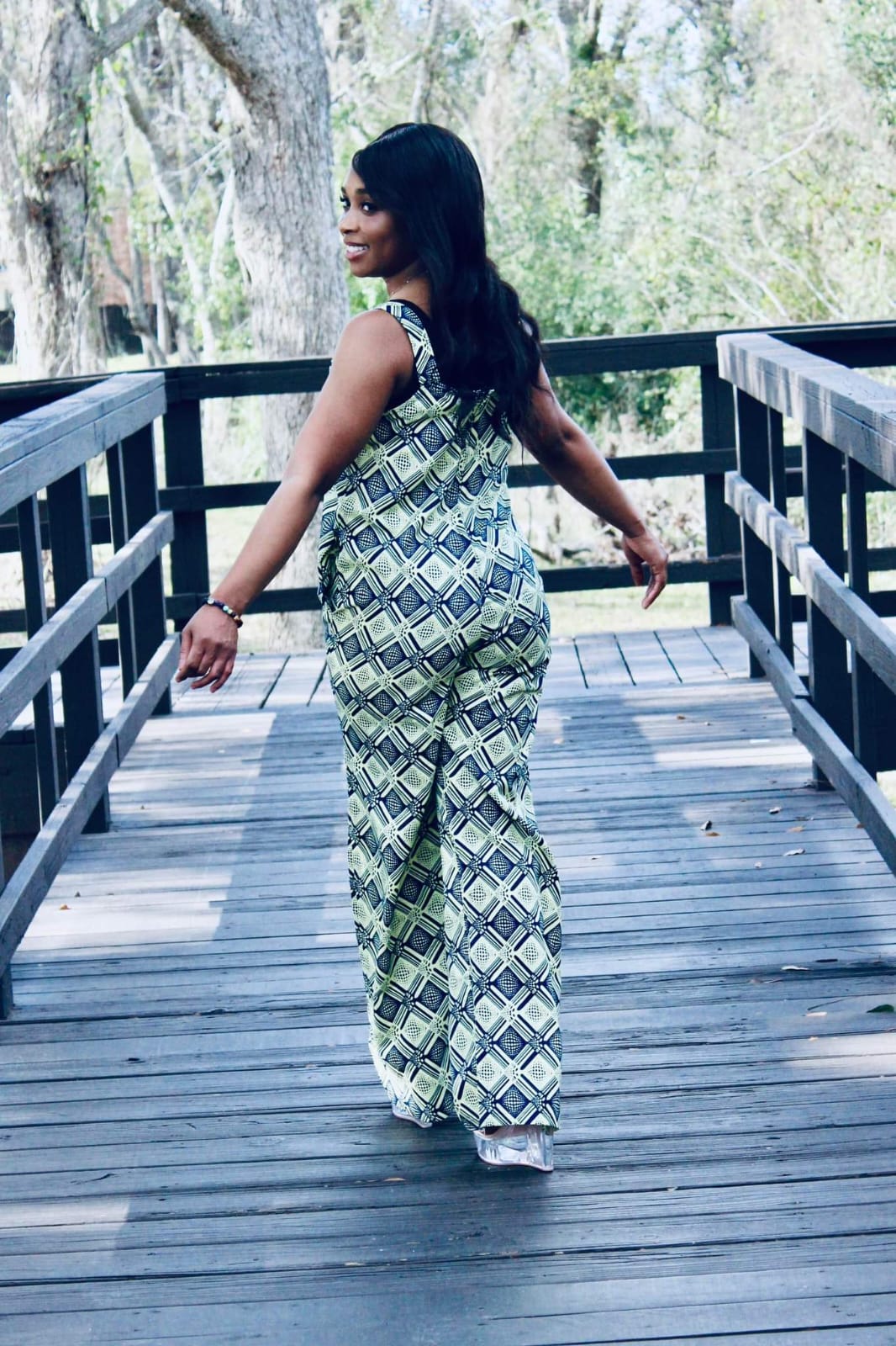 Kaima Sleeveless Green Jumpsuit
