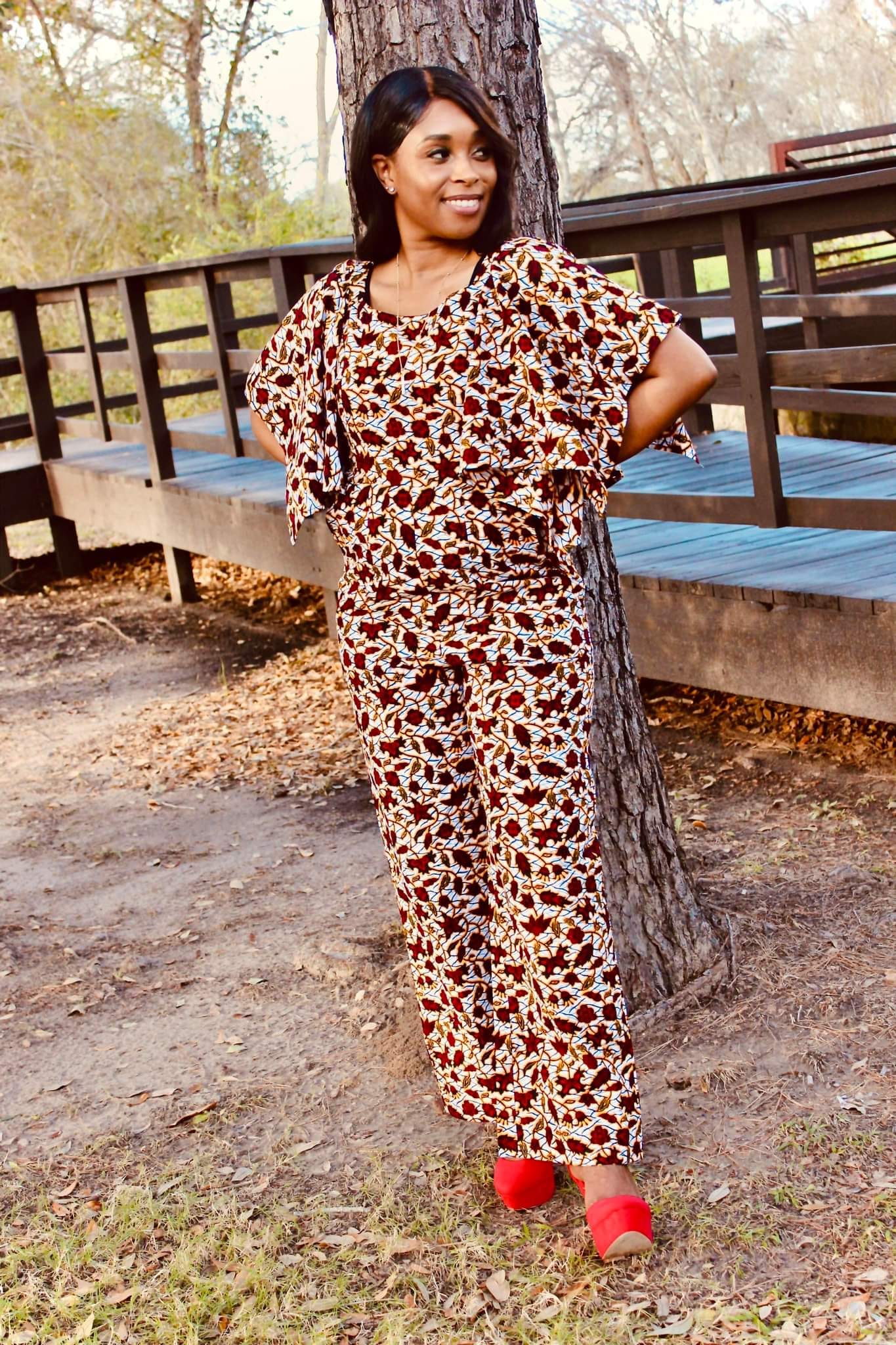 Kaisi Flare Sleeve Jumpsuit