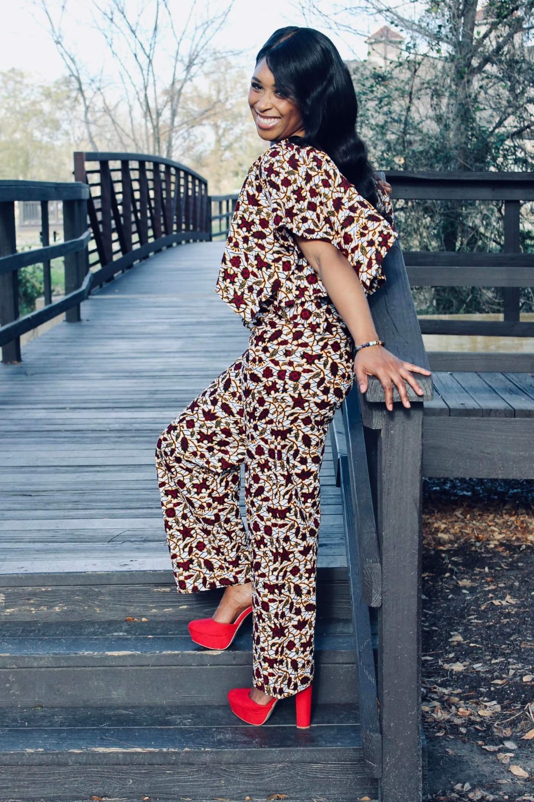 Kaisi Flare Sleeve Jumpsuit