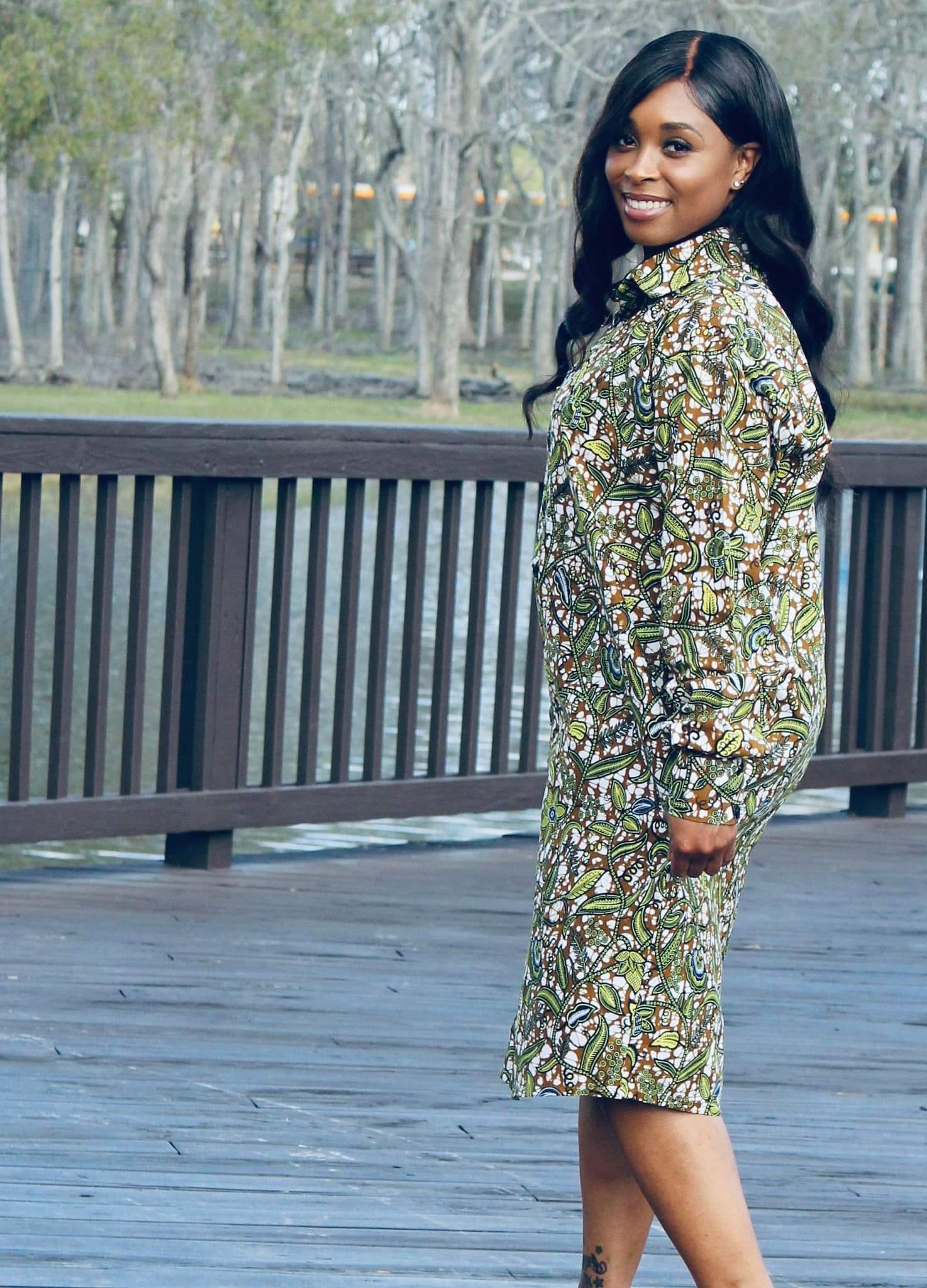 Kamdi Longsleeve Shirt Dress