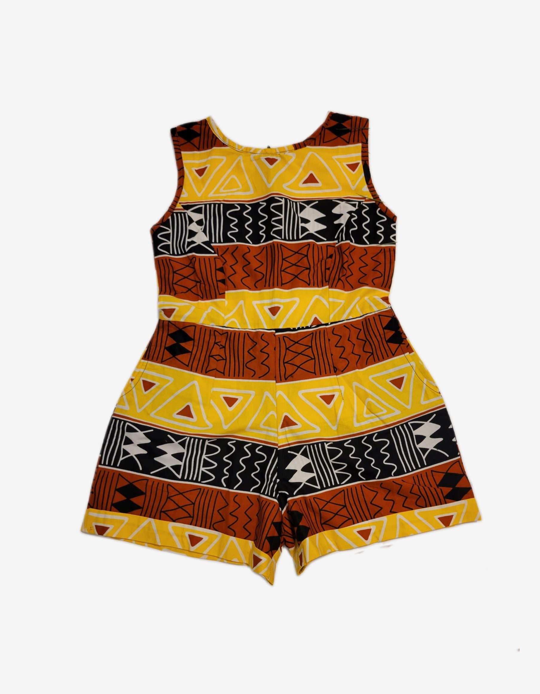 Abstract Yellow Romper