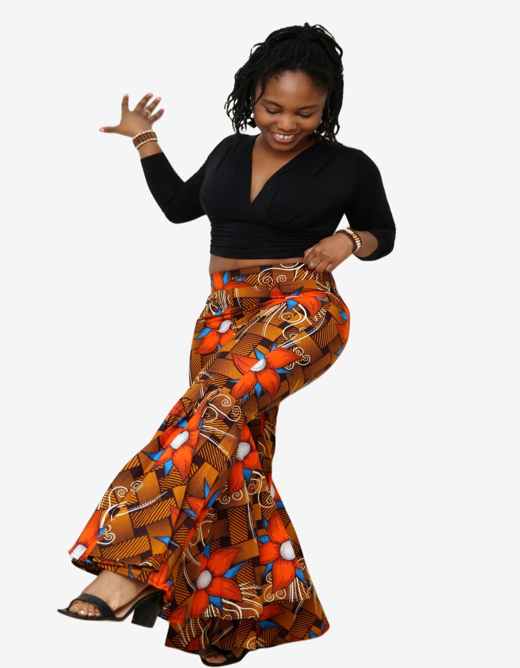 Kamsi Bell Bottom Floral Pants