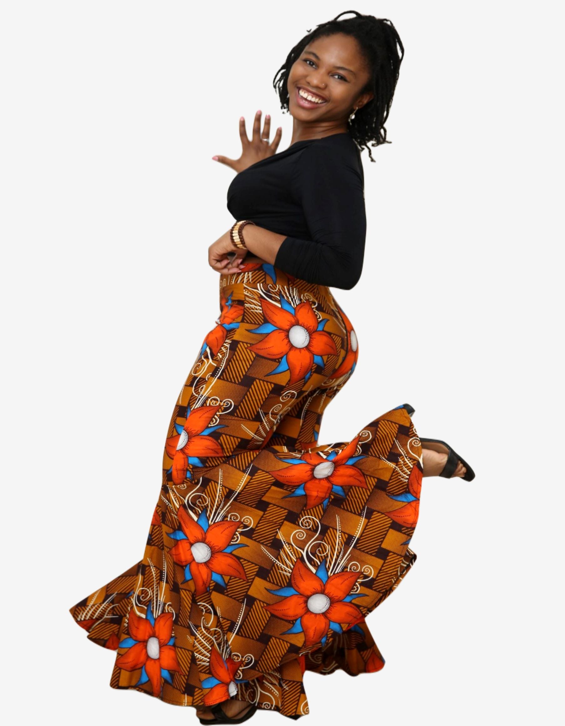 Kamsi Bell Bottom Floral Pants