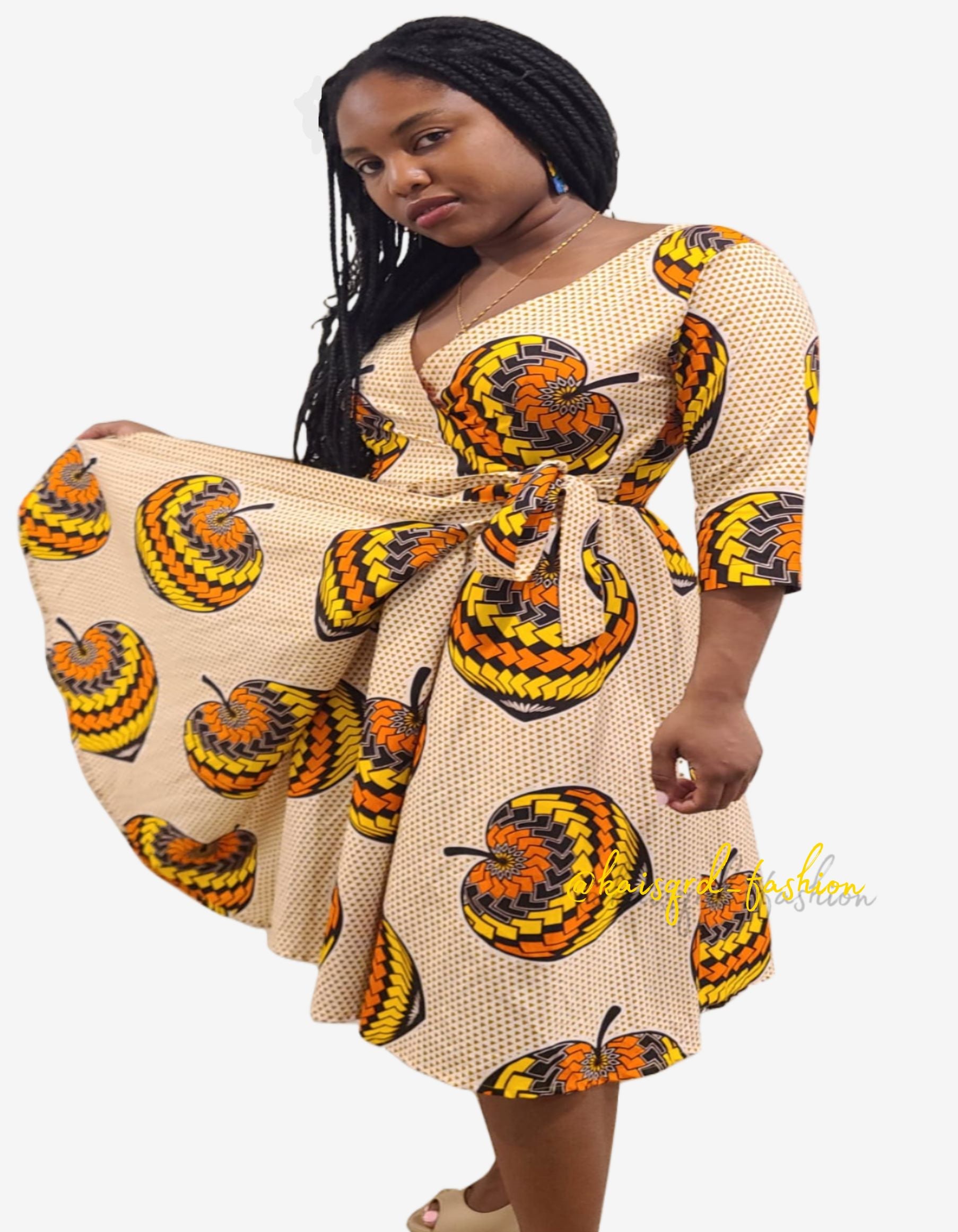 Short Sleeve Wrap Dress