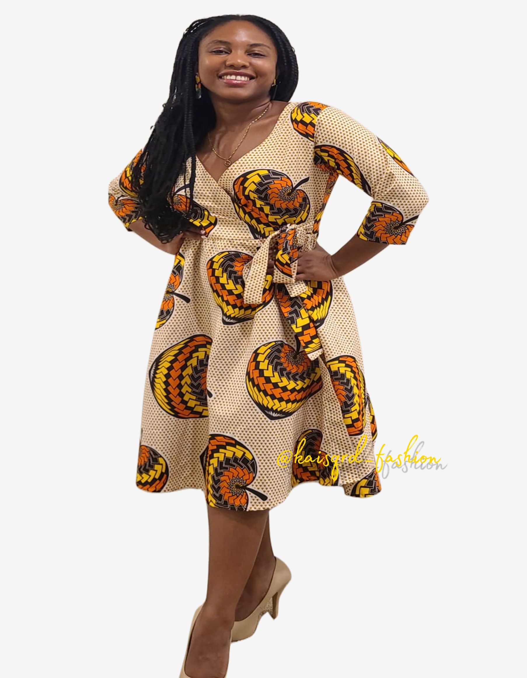 Short Sleeve Wrap Dress