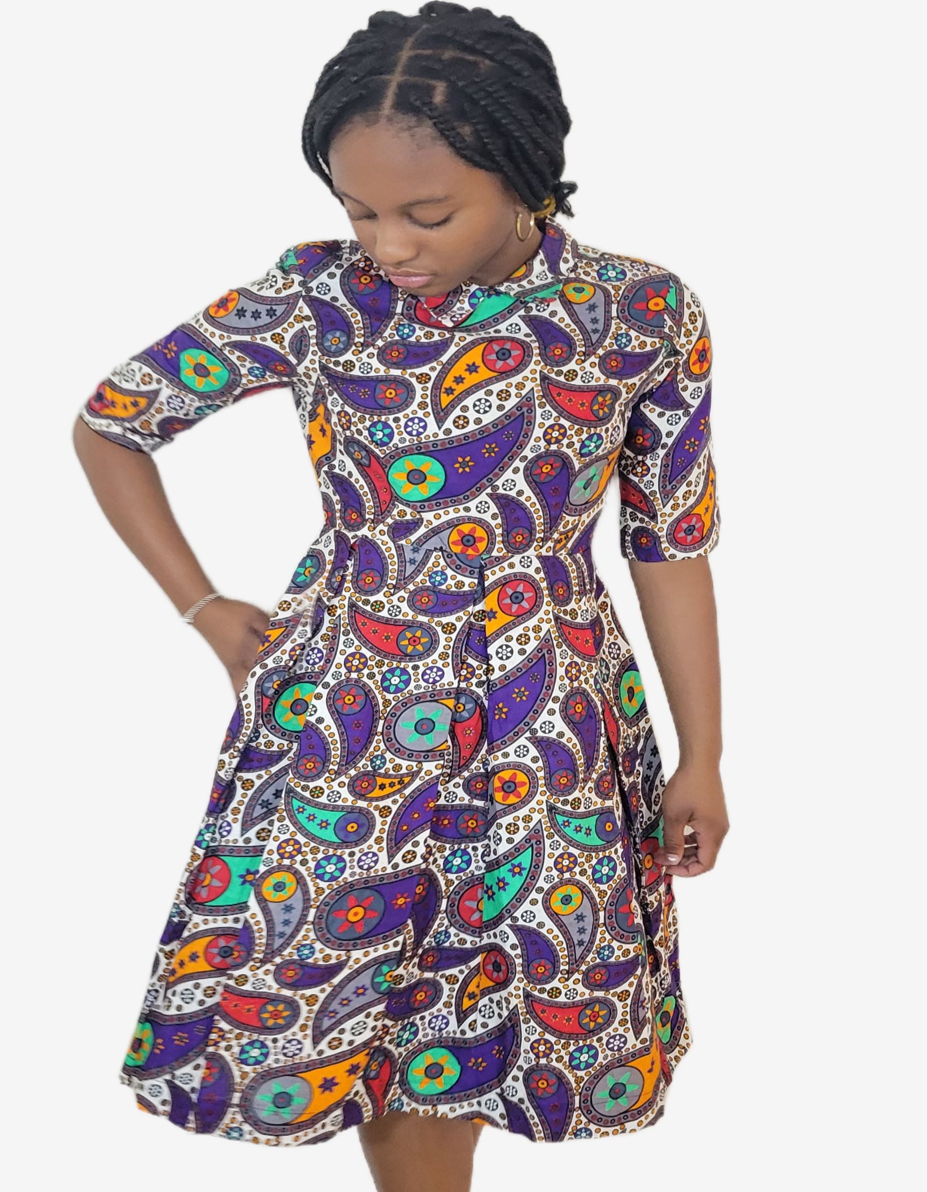 Multicolored Plated Dress