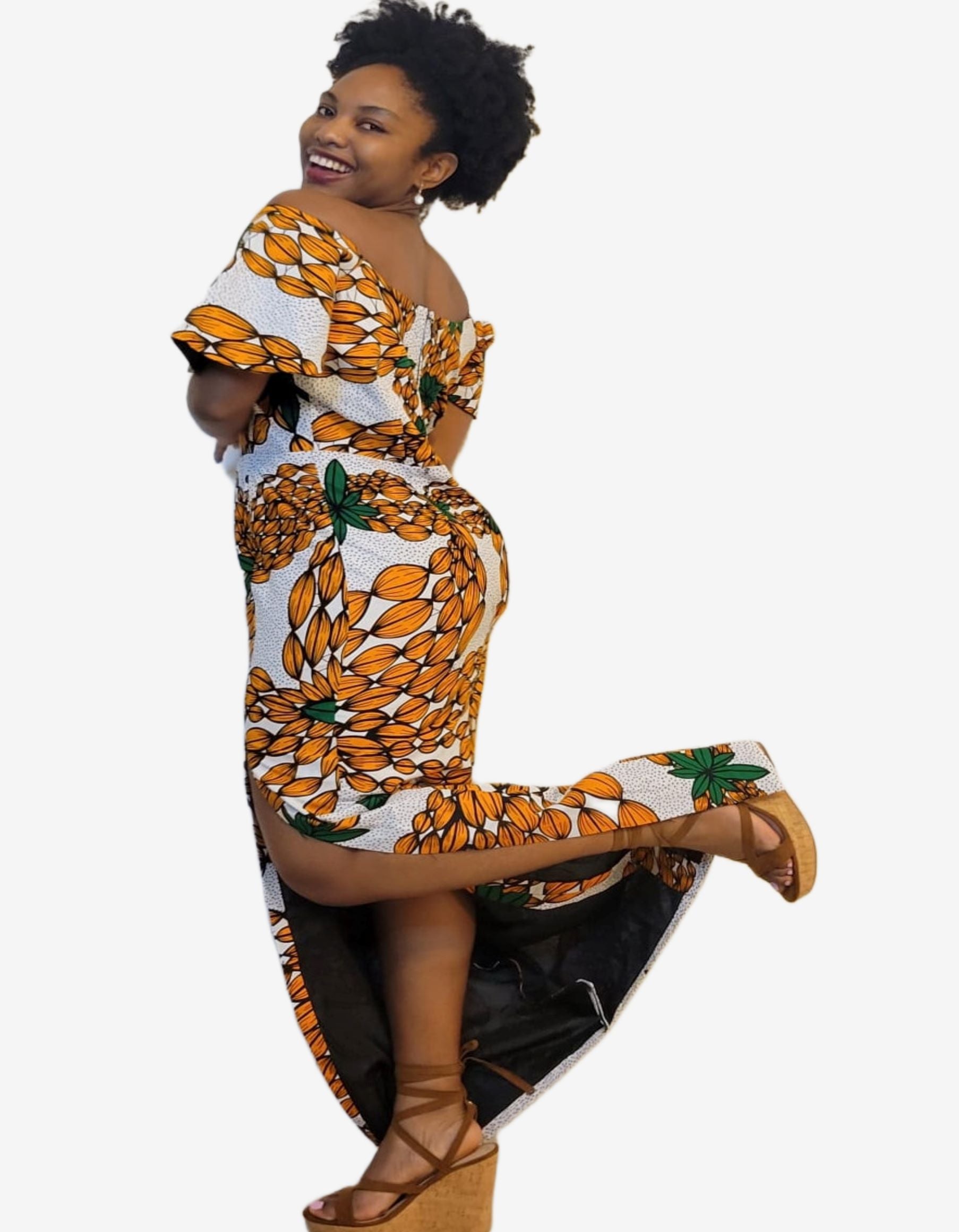 Boat Neck Long Dress